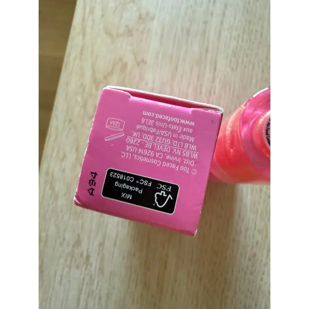 $22 New Too Faced Kissing Jelly Gloss Bubblegum Juicy Lip Oil Gloss Hybrid 4.5ml